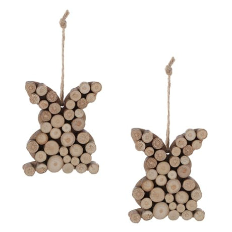 Yardenfun 2 Pcs Rabbit Pendant Unique Carrot Adornment Unfinished Bunny Cutouts Home Accessories Easter Wood Shapes Wood Clothes Rack Simulation Yardenfun