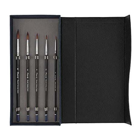 Rhapsody Kolinsky Watercolor Brush Set of 5, Various Watercolor Brush Sizes Creative Mark