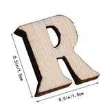 SEWACC Unfinished Wood Crafts 100pcs Mini Wooden Alphabet Letters Unfinished Wood Letters English Letters Natural Wooden Slice for Scrapbooking DIY SEWACC