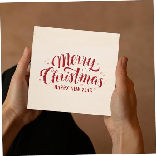 TEHAUX 20pcs Hollow Out Craft Cutout Natural Wooden Pieces Manual Label Blank Wood Crafts Wood Carving Square TEHAUX