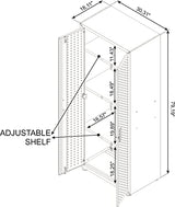 Manhattan Comfort Fortress Tall Wood Garage Cabinet in White Manhattan Comfort