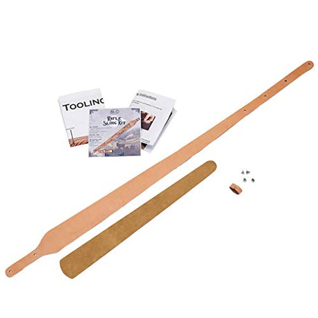 SLC Leather Rifle Sling Kit, Tooling Pattern and Instructions Included, Adjustable Strap to Fit Most Rifles WoodArtSupply