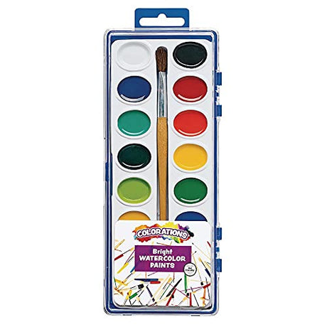 Colorations Washable Watercolors, 16 Colors, Watercolor Paint Palette, Watercolor Paint Set, Washable Watercolor, Washable Watercolors For Kids, Kids Colorations