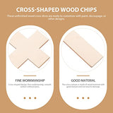 Abaodam 20Pcs Cross Blank Wood Cutouts Easter Cross Wooden DIY Crafts Unfinished Cross Shaped Wooden Pieces Cross Shaped Hanging Ornaments Abaodam