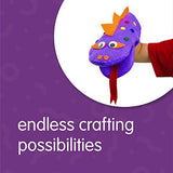 Colorations Felt Imaginary Hand Puppet Craft Kit for Kids, Makes 12 Puppets, Googly Eyes, Dragons, Dramatic Play, Imagination, Creatures, Role Play, Colorations