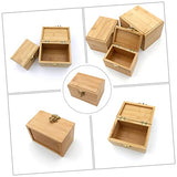 Holibanna 1pc Box Wooden Storage Box Makeup Organizers Jewelry Organizer Necklace Storage Bag Unfinished Girls Ring Holder Wood Watch Display Case Holibanna