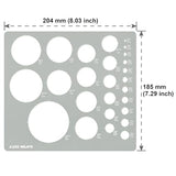 Aleks Melnyk No.200 Metal Circle Template metric, Circle Tracers for Drawing, Circle Ruler, Circle Templates for Drafting, Round Stencil, Architect Aleks Melnyk