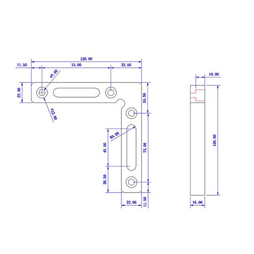 90 Degree Aluminium Alloy Positioning Squares, 4.7" x 4.7" Clamping Square, Right Angle Clamps Woodworking Carpenter Tool for Clamping to Boxes, - WoodArtSupply