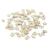 COHEALI 200 Pcs Crafts for Kids Unpainted Wood Disc Nautical Wood Shapes Unfinished Wood Slices Seahorse Cutout Shapes Woodsy Decor Ocean Decor Craft COHEALI