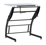 SD STUDIO DESIGNS Triflex Drawing Table, Sit to Stand Up Adjustable Office Home Computer Desk, 35.25"W X 23.5"D, Charcoal Black/White SD STUDIO DESIGNS