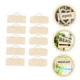 Kisangel Hanging Wooden Sign Unfinished Wood Sign Wood for Crafts Unfinished Wood Slice Rectangular Wooden Sign Crafts Wood Signs Wood Crafts Kisangel