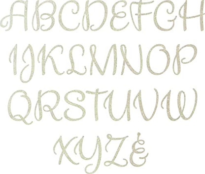 Wooden Letters 8 Inch Cursive Alphabet C Craft, Paintable Unfinished Wood Monogramming Letter, Love Air Decorative Font