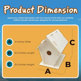 Podzly Kids Wooden Birdhouse Craft Kit - 12 DIY Bird House Kits - Bulk Arts and Crafts Set - Wooden Houses to Paint, Build, and Personalize - Perfect Podzly