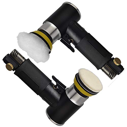 48 Pcs mini random orbital air sander kit, high-speed mini air sander polisher, Includes 1-inch and 2-inch and 3-inch polisher pad kit polishing WoodArtSupply