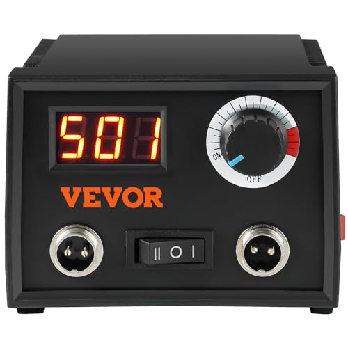 VEVOR Wood Burning Kit, 200~700°C Adjustable Temperature with Display, Dual Output Port with 2 Pyrography Pens, 23 Wire Nibs, 1 Pen Holder, 4 Wood VEVOR