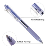 WRITECH Fine Point Gel Pens: Retractable 0.7mm Blue-Ink Color Pen for Journaling Smooth Writing Fine Point Tip Quick-dry Ink No Bleed Set 10ct WRITECH