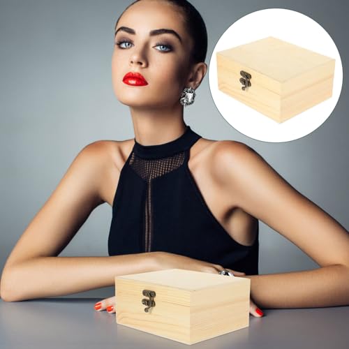 VOSAREA Box Solid Wood Jewelry Box Hair Clip organzier Ornament case Earring Storage Packing case Decor Jewelry Organizer case Jewelry Container VOSAREA