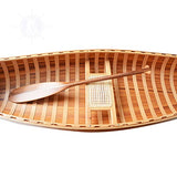 Old Modern Handicrafts Wooden Canoe with Ribs Curved Bow 10' Matte Finish for Display Old Modern Handicrafts