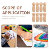 Tofficu Wooden Peg Dolls Unfinished Peg People Doll Bodies Unpainted Wood Figures Angel Peg Dolls for DIY Painting Decoration Assorted Wooden People Tofficu