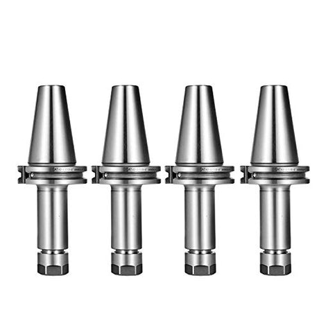OrangeA 4Pcs CAT40 Tool Holder ER16 Collet Chuck Set length 100mm Chuck Tool Holder Set Mill Holder for CNC Engraving Machine Milling Lathe(4Pcs OrangeA