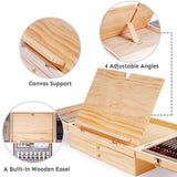 85 Piece Deluxe Wooden Art Supplies, Art Kit with Easel and Acrylic Pad, Art Set for Teens, Adults and Artist Beginners, Creative Gift Box with Color More