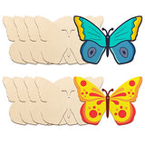 Large Size 7" Wooden Spring Ornaments to Paint, Butterfly Wooden DIY Blank Unfinished Round Wood Discs Ornament for Crafts Hanging Decorations(10PCS) Sophena