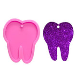 Shiny Glossy Tooth Dentists Shape Silicone Molds for DIY Craft Keychain Polymer Clay Mold Necklace Epoxy Pendant Jewellery Resin Crafting Making Cake Guratapa