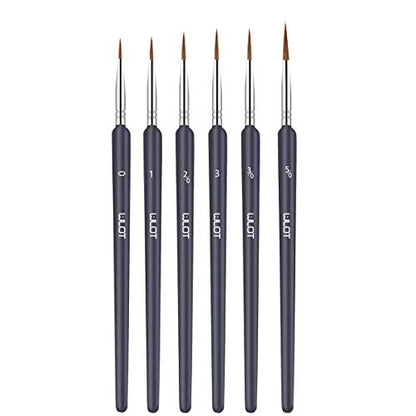 Small Paint Brush,6 PCS Paint Brushes Set Miniature Artist Painting Brushes for Paintings Art Acrylic Miniature Art Brushes for Watercolor, Oil…