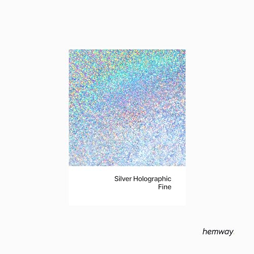 Hemway Silver Holographic Glitter Fine 130g/4.6oz Powder Metallic Resin Craft Flake Shaker for Epoxy Tumblers, Hair Face Body Eye Nail Art Festival, - WoodArtSupply