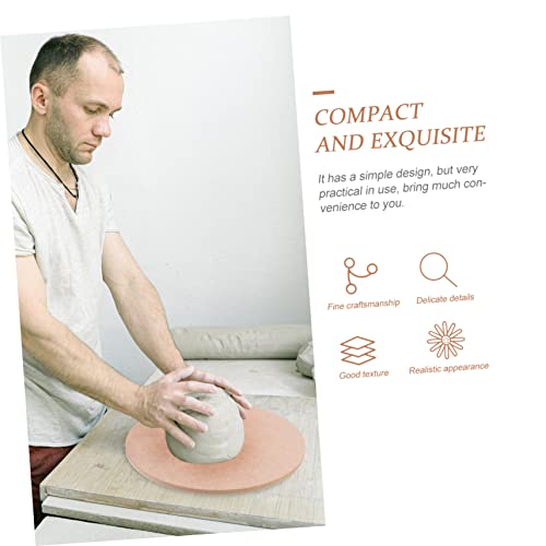 Tofficu Sculpture Base Clay Tools Ceramic Wheel Bat Clay Sculpting Board Flat Unfinished Wood Bases for Doll Wood Carving Tools Ceramic Tools Cake Tofficu