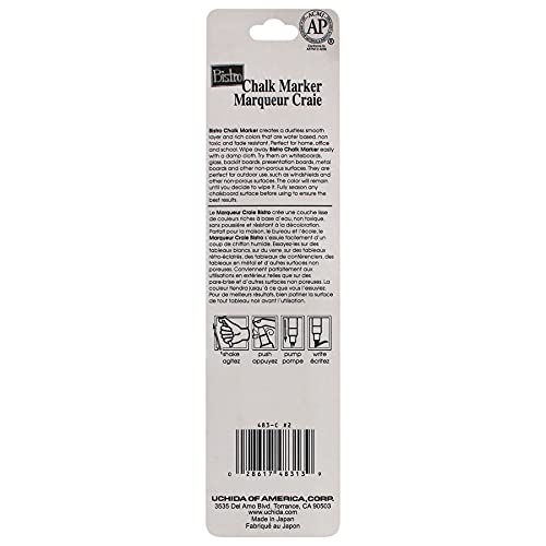 Uchida 483-C-2 Chisel Tip Bistro Chalk Marker, Red UCHIDA