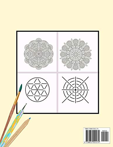 Rock Painting Mandala Exercise Book: The Art of Stone Painting | Rock Painting Books for Adults with different Templates | Mandala rock painting - WoodArtSupply