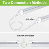 6 Pack 4FT LED Shop Light, 40W, 5200LM, 6500K Super Bright White, V Shape Integrated T8 LED Tube Light, 4 Foot Linkable Shop Lights With Built-in hykolity