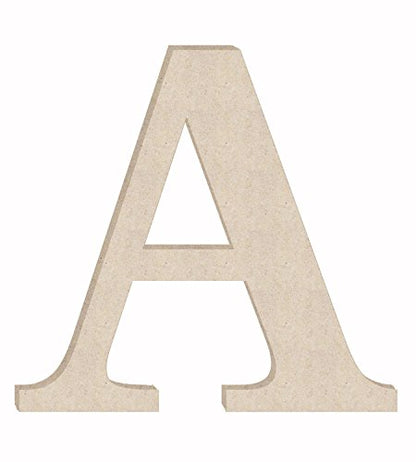Unfinished Wooden Letters 18 Inch Monogram A Craft, Blank Wood Times Letter Paintable Alphabet, ABC Décor