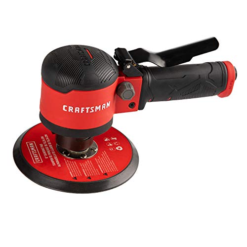 Craftsman CMXPTSG1014NB 6-inch Dual Action Air Disc Sander, Red - WoodArtSupply