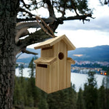 2-Pack Bird House - Outdoor- Bluebird, Finch, Wren, Chickadee, Tree Swallow Bird, Wild Birds, Woodpecker House Easy-to-Open Birdhouse Nesting Box Oojami