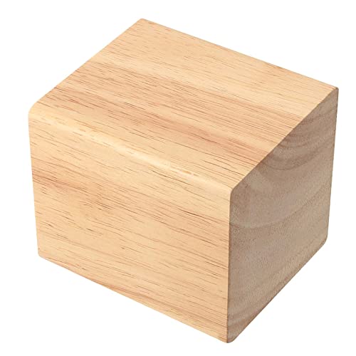 TAICHEUT 6 Pack Wood Bed Risers, 4 Inch Natural Square Dark Wood Furniture Lifters, Heavy Duty Wood Extenders for Beds, Tables, Sofas, Dressers, TAICHEUT