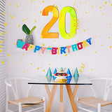 AIEX 17 Inch Blank Wooden Number 1 White Unfinished Wood Slices Sign Board for DIY Craft Projects Home Sign Wall Birthday Wedding Party Decoration AIEX