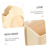 KALLORY 4pcs Diy Wooden Photo Frame Makeup Brush Holders Photo Frame Pen Cups Kids Pen Cups Unfinished Wood Pen Case Unfinished Brush Holder Diy Pen KALLORY