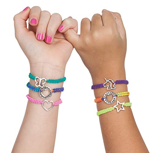 Creativity for Kids Friends Forever Bracelet Craft Kit - Create DIY 6 Friendship Charm Bracelets - Complete Kids Jewelry Kit - WoodArtSupply