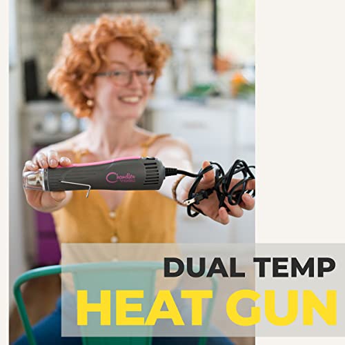 Resiners® Mini Heat Gun for Crafts, 3 Nozzles, Mini Dual Temp Hot Air Gun  Tool for Epoxy Resin, 350W 662℉ (350℃) Fast Heat, Bubble Remove