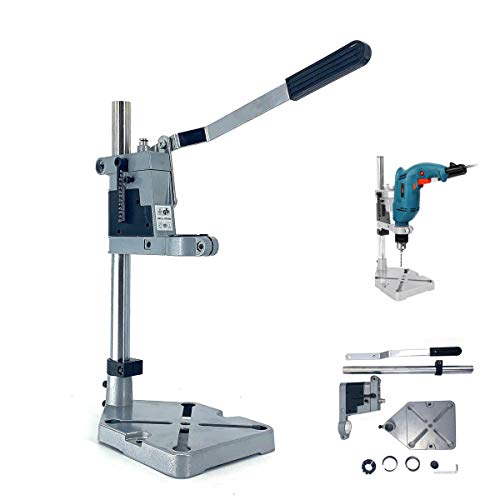 NICCOO Drill Press Stand For Hand Drill, Adjustable Bench Clamp Drill Press Floor Stand Workbench Repair Tool for Drilling Collet Workshop,Single - WoodArtSupply