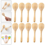 SUPVOX 8 Pcs DIY Wood Maracas Unfinished Hand Painted Maracas Party Favors Mini Wooden Fiesta Maracas for Kids Painting Craft Mexican Fiesta Birthday SUPVOX