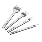 Aiskaer White Steel 4mm 1/2/4/6 Prong DIY Diamond Lacing Stitching Chisel Set Leather Craft Kits Aiskaer