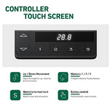 FEZIBO 55 x 24 Inches Standing Desk with Drawer, Adjustable Height Electric Stand up Desk, Sit Stand Home Office Desk, Ergonomic Workstation Black FEZIBO