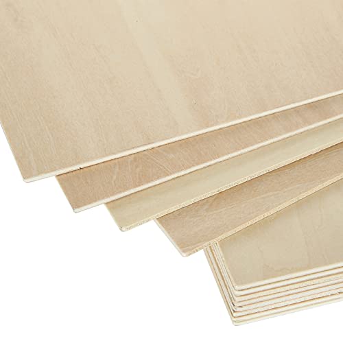 20 Pack Basswood Sheets for Crafts - 4 x 8 x 1/8 Inch - 3mm Thick Plywood  Sheets Unfinished Bass Wood Boards for Laser Cutting, Wood Burning