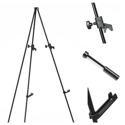 MEEDEN 2-Pack Steel Folding Tripod Display Easel -63'' Tall Adjustable Instant Easel Display Stand with Bag for Signs, Presentations, Posters & Art - WoodArtSupply