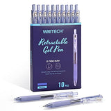 WRITECH Fine Point Gel Pens: Retractable 0.7mm Blue-Ink Color Pen for Journaling Smooth Writing Fine Point Tip Quick-dry Ink No Bleed Set 10ct WRITECH