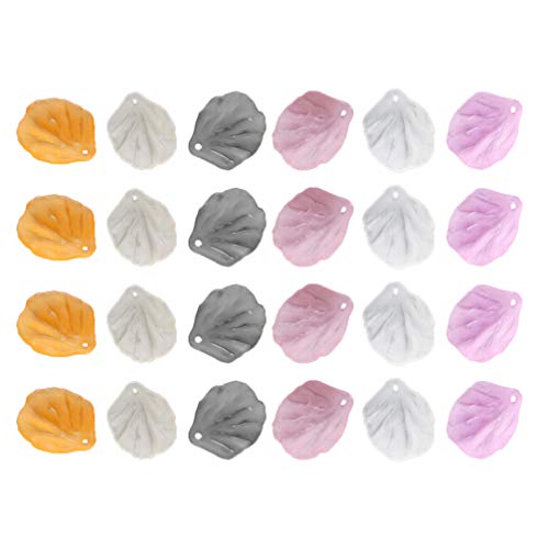 Healifty 200pcs Flower Necklace Jewelry Finding Charms Petal Beads Charms Beaded Earrings Floral Earrings Petals Charms Beads for Jewelry Making Healifty