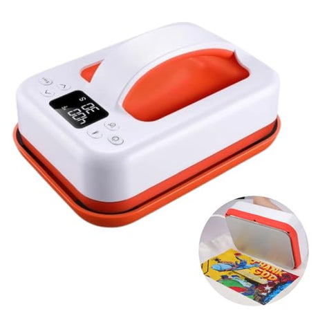 Heat Press Machine For T Shirts, 7" × 5" Portable Mini Heat Press Fast Even Heat, Easy Press T Shirt Printer Machine for HTV Vinyl and Heat Transfer KORGOL